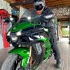 The Klim Krios Pro on my head with my Kawasaki Ninja H2SX SE.