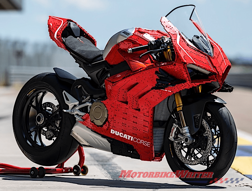 Lego fan builds life-size Ducati Panigale V4 R - webBikeWorld