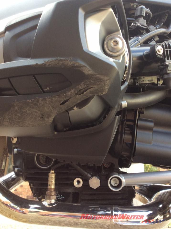 Oil spill claims bike in test ride