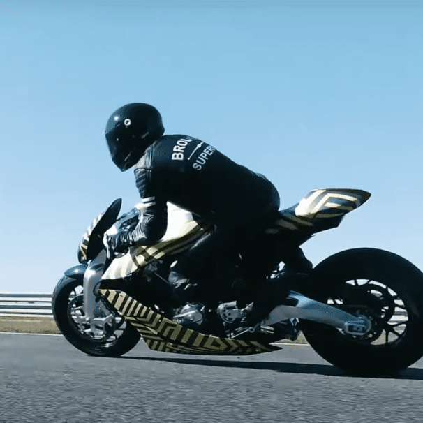 Aston Martin Brough Superior AMB 001 on the track