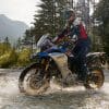 BMW adventure motorcycle through water