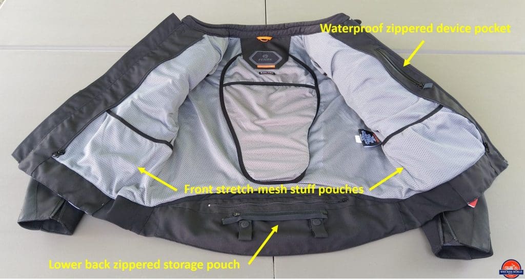 REAX Aprx Pro Mesh Jacket inside pockets and liner