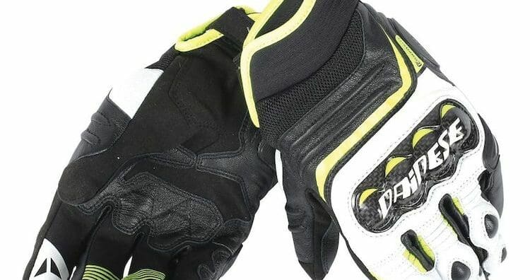 dainese carbon d1 short gloves yellow