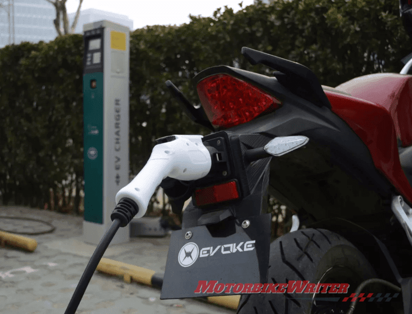 Evoke electric motorcycle