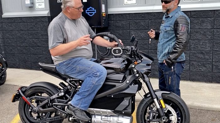 Me and Greg with the Harley Davidson LiveWire.