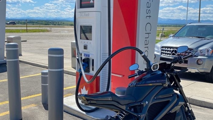 Charging the LiveWire. Charging the LiveWire.