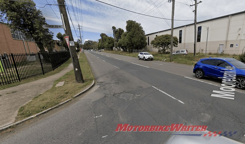 Pillion crash at Moorebank