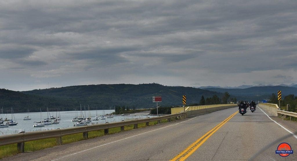 Grey sky at Ghost Lake Reservoir.