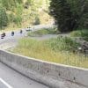 Motorcycles riding in British Columbia near Sparwood.