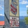 A welcome sign in Radium, British Columbia.