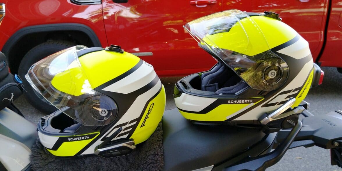 schuberth helmet with sena 50s & sena 50r