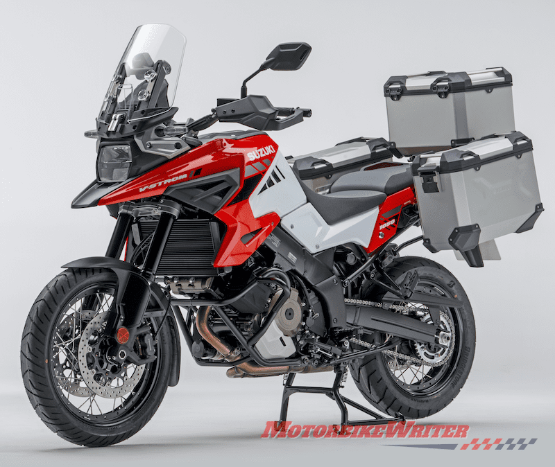 sjækel Sporvogn opbevaring Suzuki V-Strom 1050 arrives with accessories - webBikeWorld