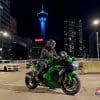 Rider on his Ninja H2SX SE.