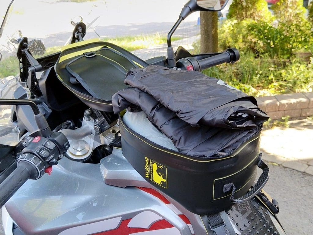 Unzipped Wolfman Blackhawk Motorcycle Tank Bag WP.