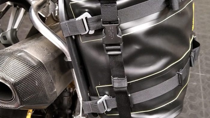 Plastic D-rings on Wolfman Expedition Saddle Bag Plastic D-rings on Wolfman Expedition Saddle Bag