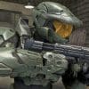 Photo of the Master Chief from the Halo video game.