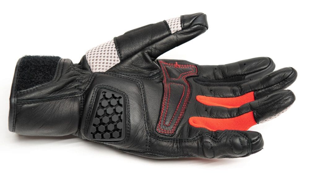 red and black color dirt 3 glove