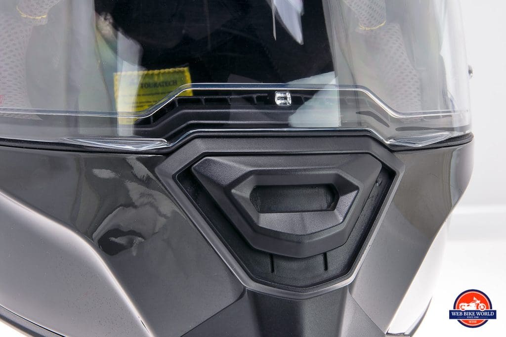 The chinbar vent on the Touratech Aventuro Traveller Carbon