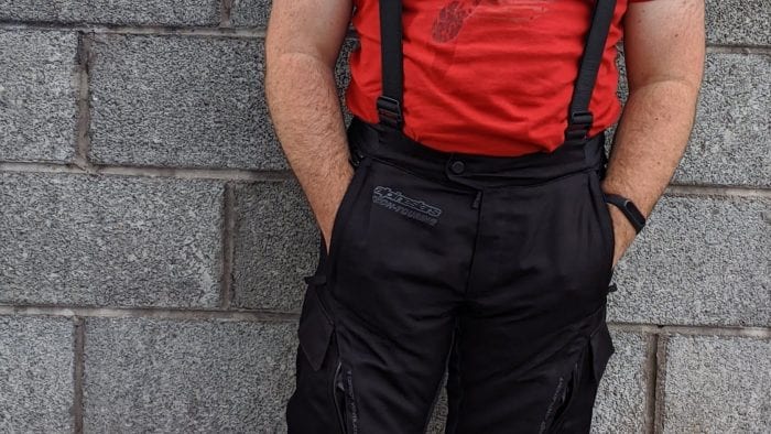 nevin power in alpinestars andes II waterproof pants nevin power in alpinestars andes II waterproof pants