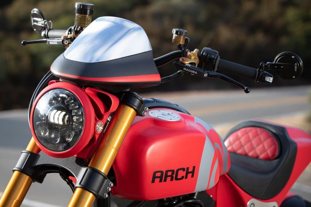 Closeup of red ARCH KRGT-1