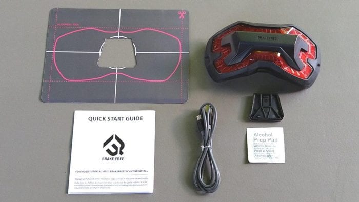 Brake Free Wireless Helmet Light box contents Brake Free Wireless Helmet Light box contents