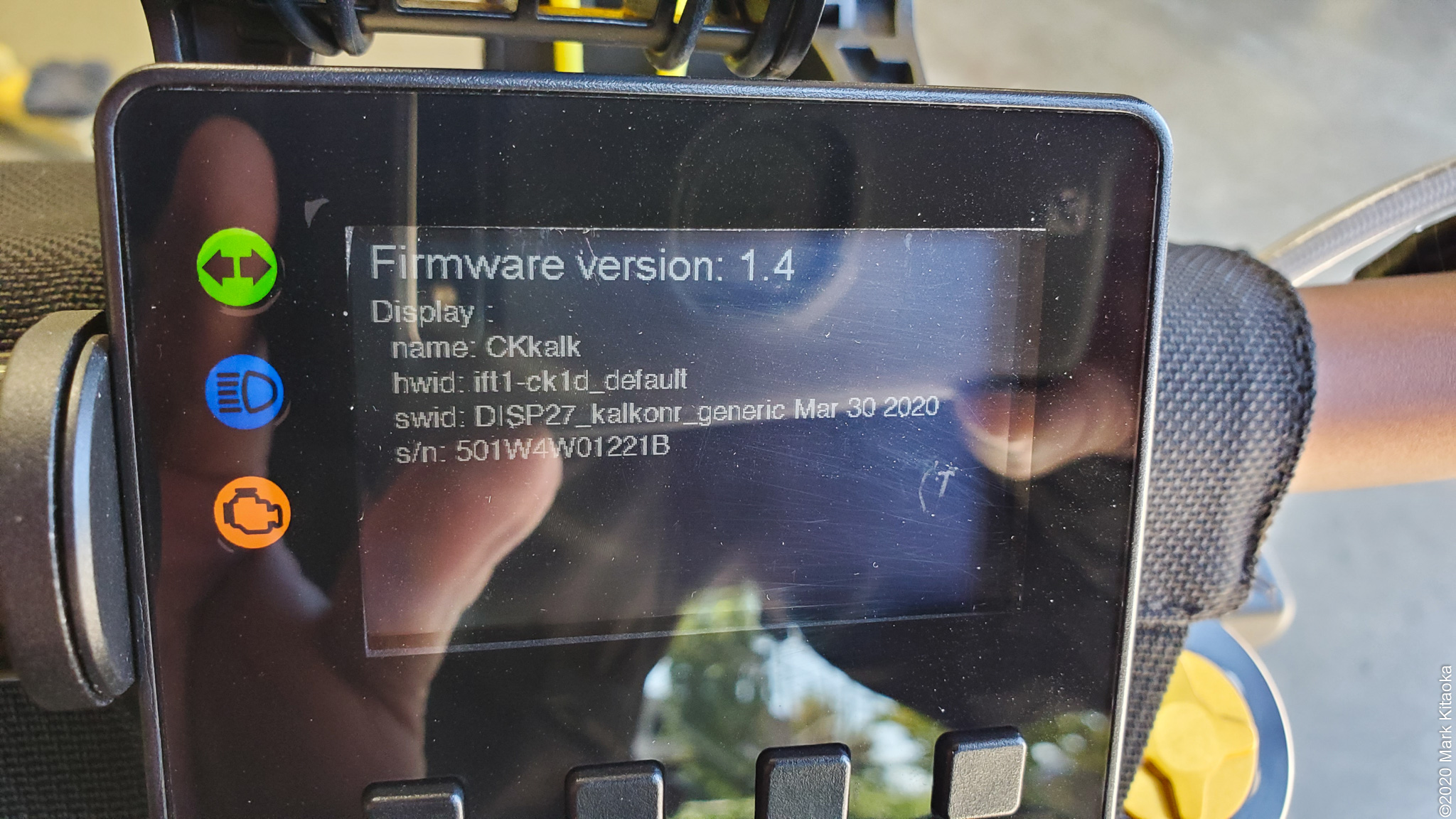 Kalk firmware screen