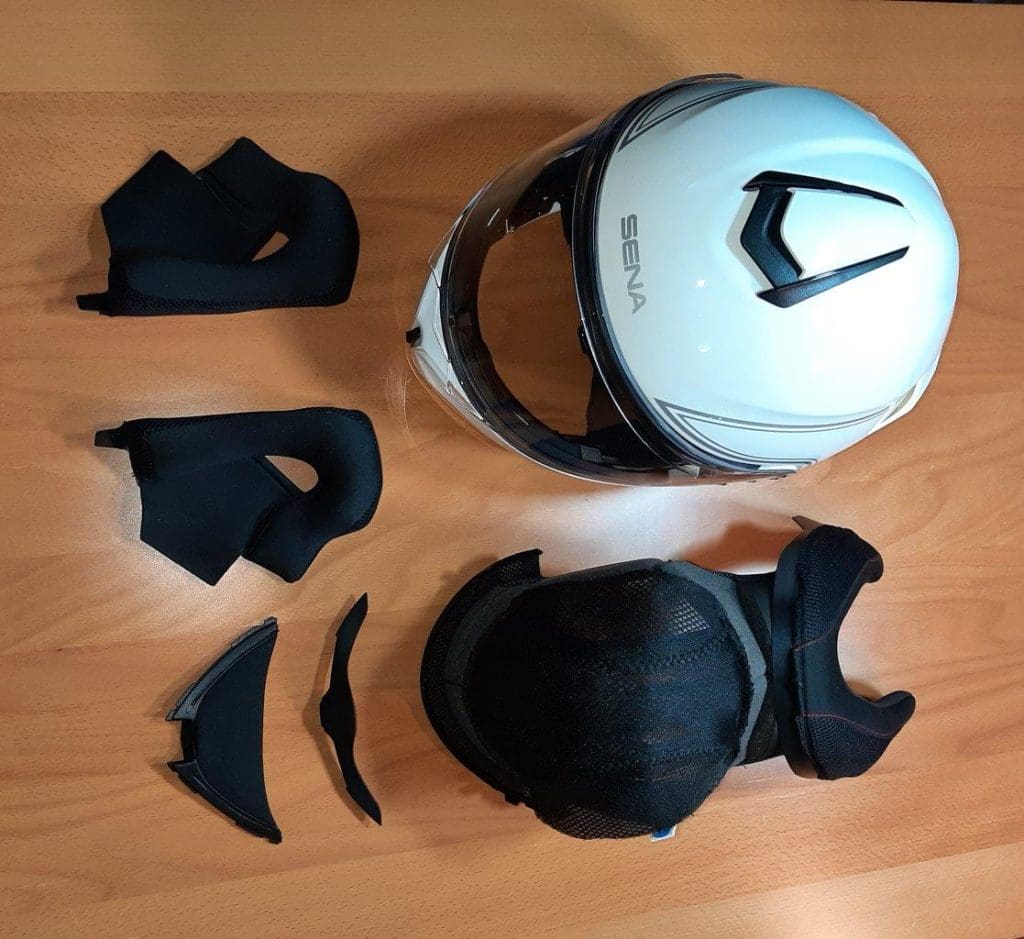 Sena Outrush Modular Helmet with removable cheekpads