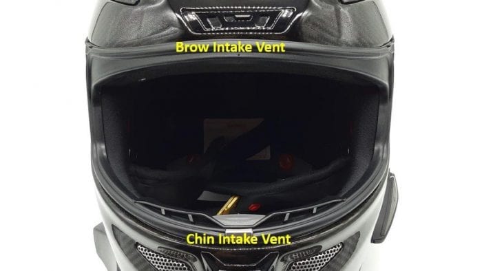 Front face view of HJC RPHA 11 Pro Carbon helmet Front face view of HJC RPHA 11 Pro Carbon helmet