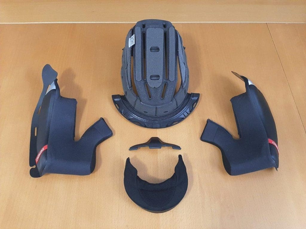 HJC RPHA 11 Pro Carbon helmet interior pieces