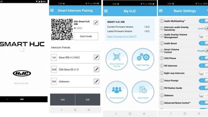 Smart HJC app screenshots Smart HJC app screenshots