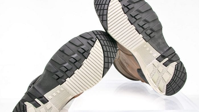 The tread pattern of the sole on the Joe Rocket Canada Whistler Adventure boots. The tread pattern of the sole on the Joe Rocket Canada Whistler Adventure boots.