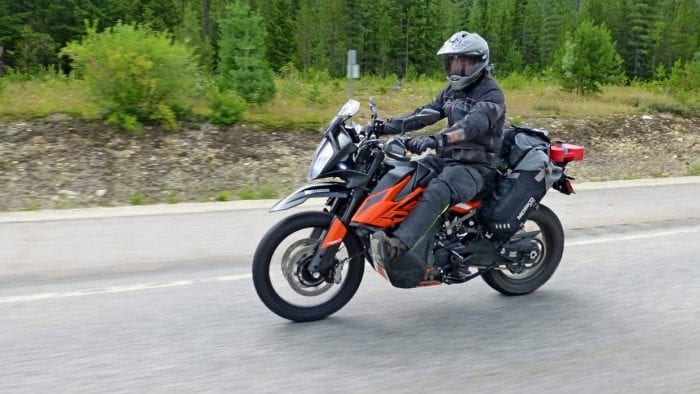 Jim Pruner riding a 790 adventure while wearing the Joe Rocket Canada Whistler Adventure boots. Jim Pruner riding a 790 adventure while wearing the Joe Rocket Canada Whistler Adventure boots.