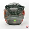 Wavy patterns of carbon fiber material on the back of the Klim Krios Pro helmet.