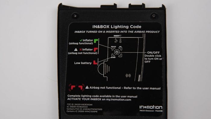 In&box lighting legend on back of module In&box lighting legend on back of module