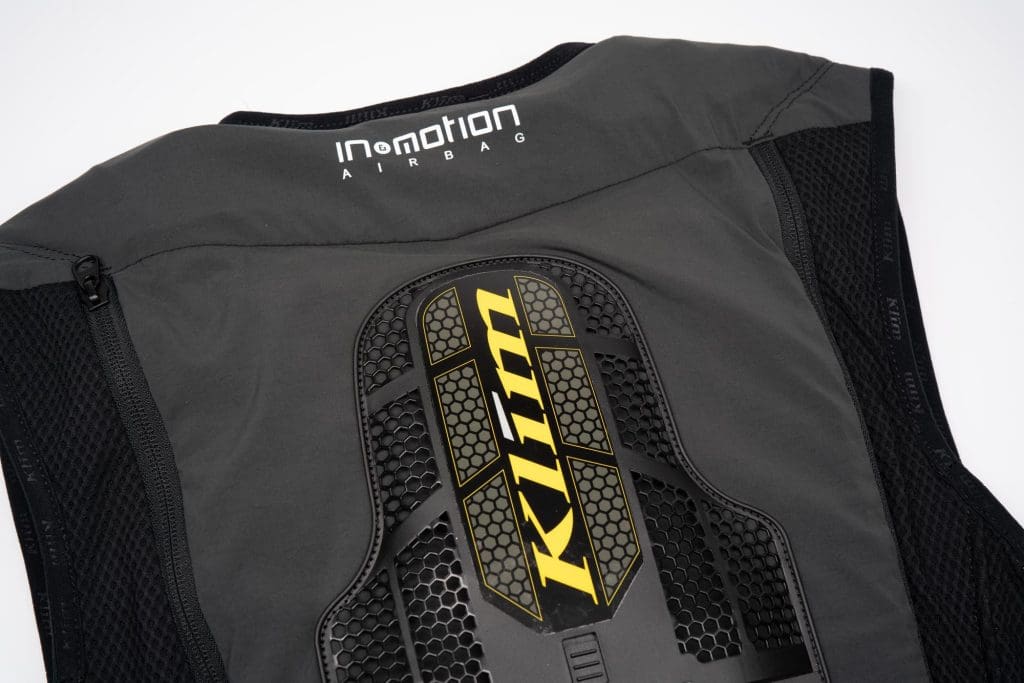 In&Motion and Klim logo on Ai-1 airbag vest