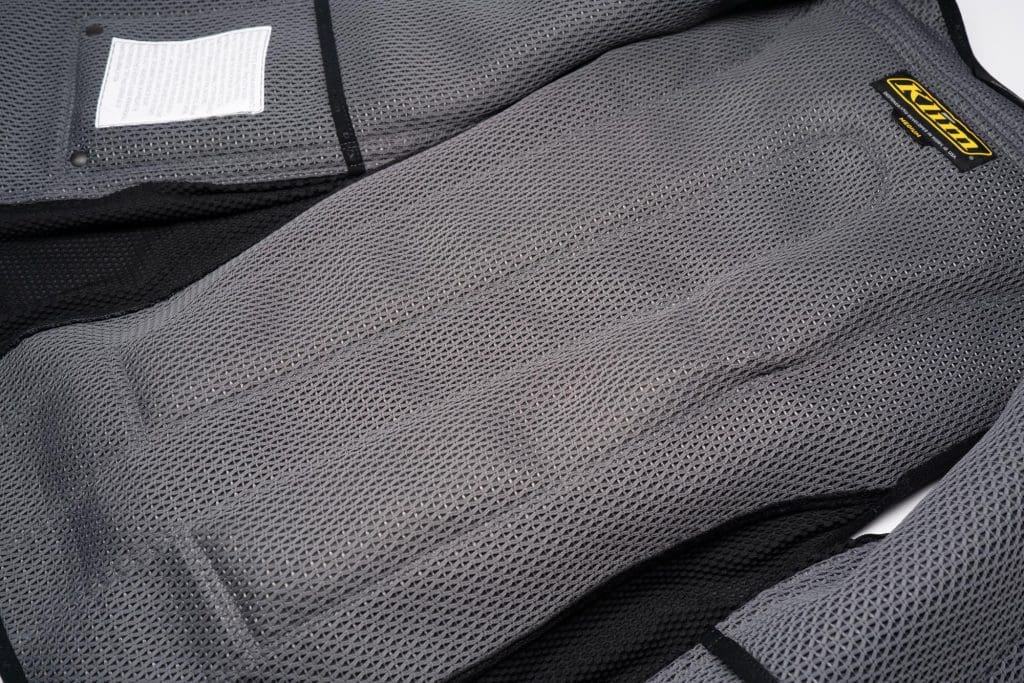 Mesh interior view of Klim Ai-1 airbag vest