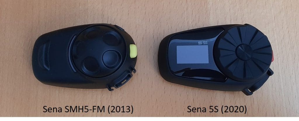 Sena 5S and SMH5 side comparison