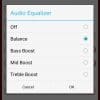 Sena 5S Bluetooth System audio equalizer screen