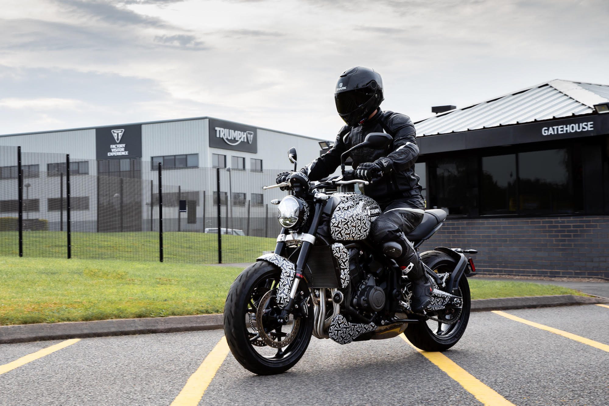 All new Triumph Trident showcased in final testing in Hinckley, UK.