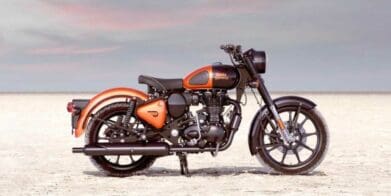 Royal Enfield Orange ember classic 350