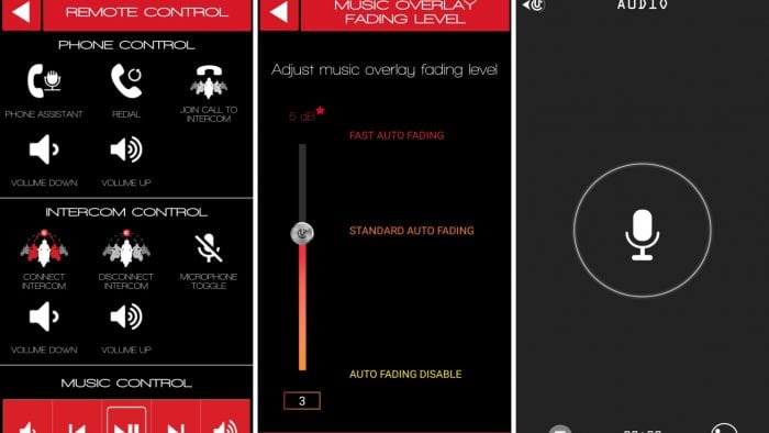 CLEARlink app audio settings screen
