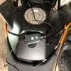The Gerbing temperature controller switch attached to the fuel tank on a KTM 790 Adventure.