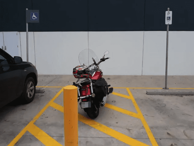 motorcycle parked