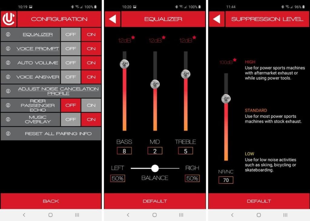 UClear AMPGo2 voice and equalizer settings