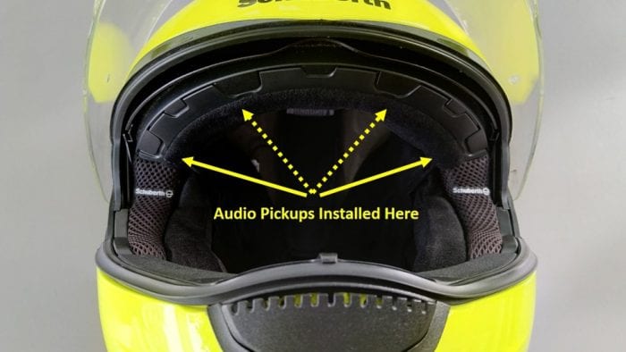 Front view of the Schuberth C3 Pro Modular helmet