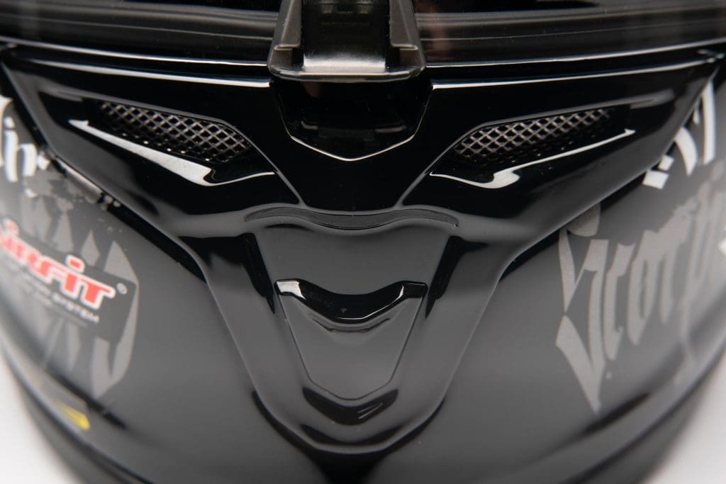 Front vent of Scorpion EXO R1 helmet