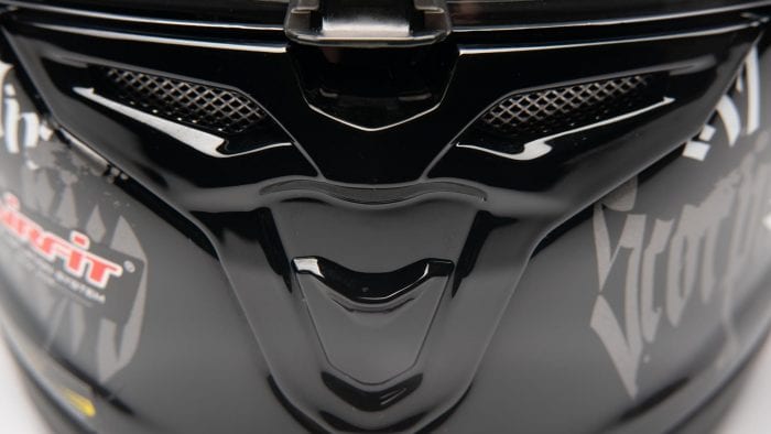 Front vent of Scorpion EXO R1 helmet
