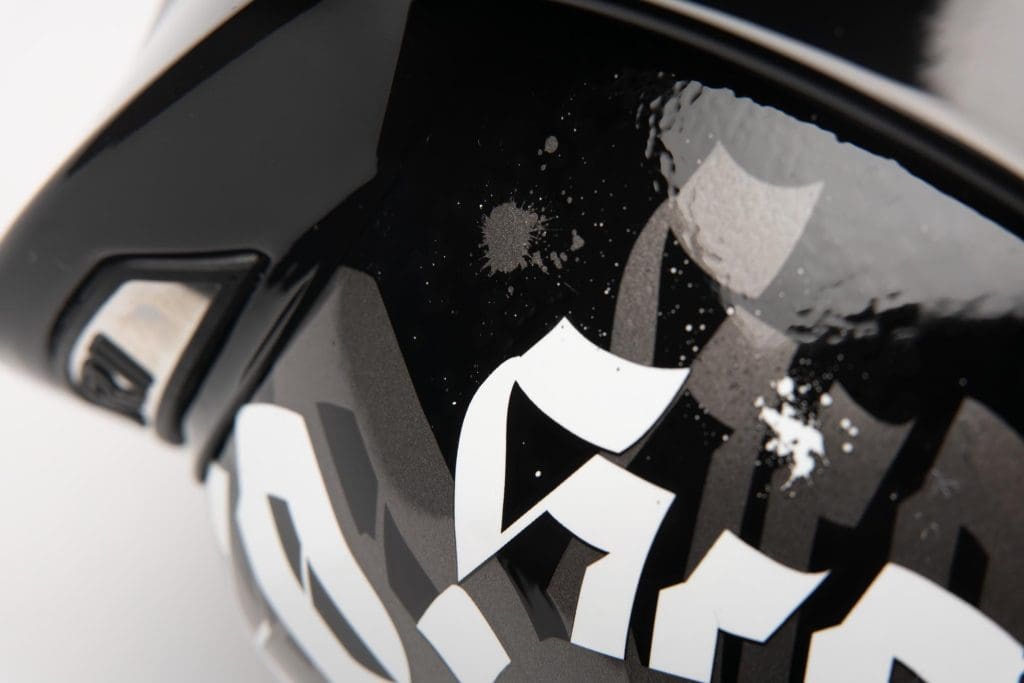 Close up of Scorpion EXO R1 helmet