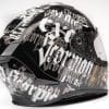 Rear view of the EXO R1 helmet that shows rear spoiler