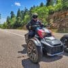 Rider next to the side of highway on Can-Am Ryker 900 Rally Edition